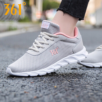 361°跑步鞋藕灰/甜桃粉（網(wǎng)面） 35，36，37，38，39，40