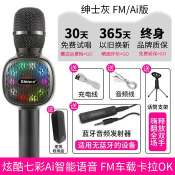 新科（Shinco）  手持 麥克風 紳士灰FM/Ai版+【收納盒+支架+藍牙發(fā)射器】