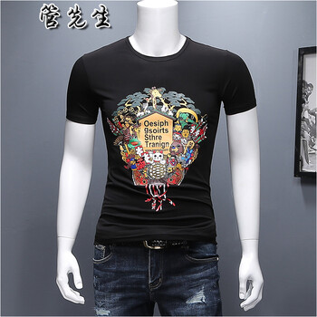 管先生 短袖 男士T恤 447黑色 