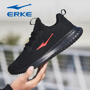 鴻星爾克（ERKE）跑步鞋正黑/大紅 42