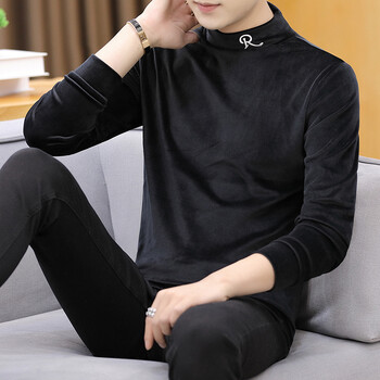 SCNDEWMY 長袖 男士T恤 DLGL01薄款黑色 XL，L，M
