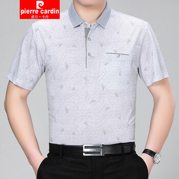 皮爾卡丹（pierre cardin） 短袖 男士T恤 1822灰白色 