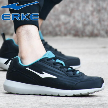 鴻星爾克（ERKE）跑步鞋正黑/巖石藍  44，39，40，41，42，43
