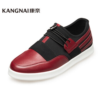 康奈（kangnai）男士紅色/黑色 43