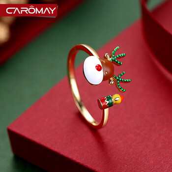 CAROMAY戒指合金，合金電鍍18K彩金