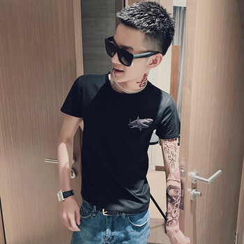 C2潮潮（C2 CHAOCHAO） 短袖 男士T恤 白色T07 M