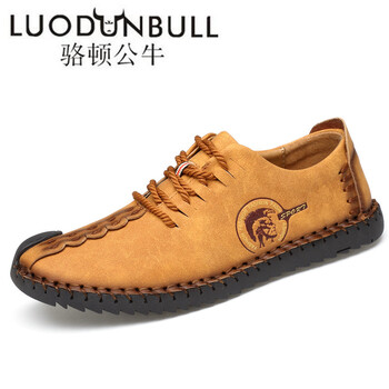 駱頓公牛（LUODUNBULL）男士601金黃系帶-四季款式 39