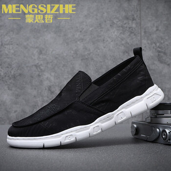 蒙思哲（MENGSIZHE）男士黑色布面 40