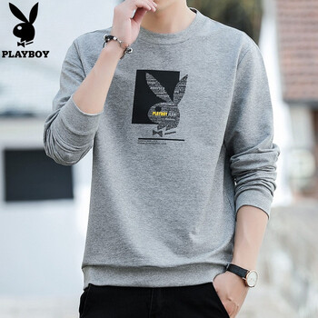 playboy 長(zhǎng)袖 男士T恤 灰色-03 