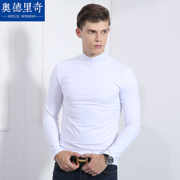 奧德里奇（Aodeliqi） 長袖 男士T恤 白色 XL，L，XXXL，XXL，M
