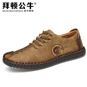 拜頓公牛（BAIDUNGONGNIU）男士601卡其【系帶】 41