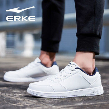 鴻星爾克（ERKE）板鞋正白/墨水藍(lán) 41
