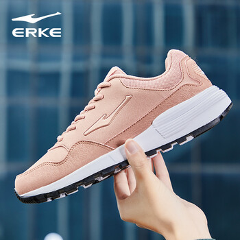 鴻星爾克（ERKE）跑步鞋粉金（皮面） 37