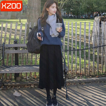 xzoo 純色 條紋 連衣裙