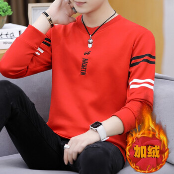 享利運(yùn)（XIANGLIYUN） 長袖 男士T恤 紅色 XL，L，XXL，XXXL，M