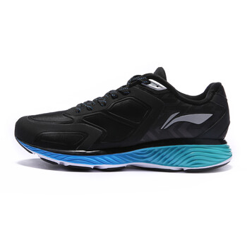 李寧（LI-NING）跑步鞋黑/艷藍(lán)色/冰瓷綠 