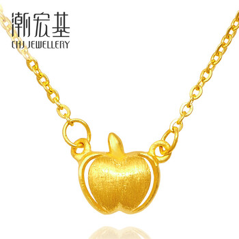 潮宏基（CHJ JEWELLERY）黃金項鏈約3.1，2.1-5克