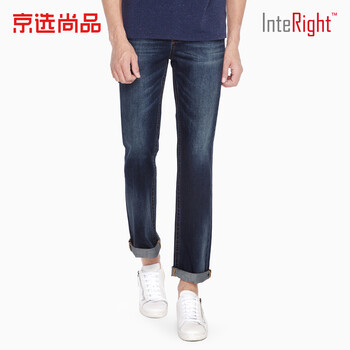 INTERIGHT 直筒褲 歐美簡(jiǎn)約 男士牛仔褲
