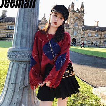 Jeemall 幾何圖案 毛邊，流蘇 連衣裙