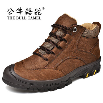 公牛駱駝（THE BULL CAMEL）男士M9515高幫棉鞋棕色 41