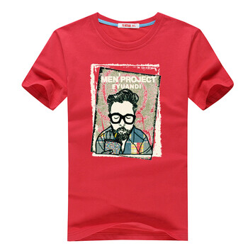 七匹鯊 短袖 男士T恤 紅色 S，XL，L，XXL，M，XXXL，加大