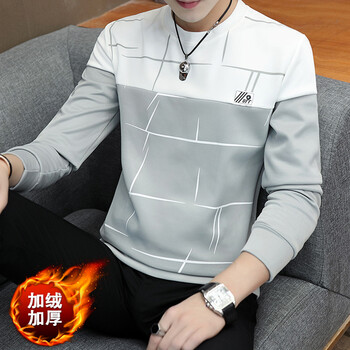 佑爵 長袖 男士T恤 灰色 XL，L，XXL，XXXL，M