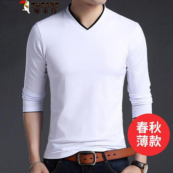 啄木鳥(niǎo)（TUCANO） 長(zhǎng)袖 男士T恤 8808白色 