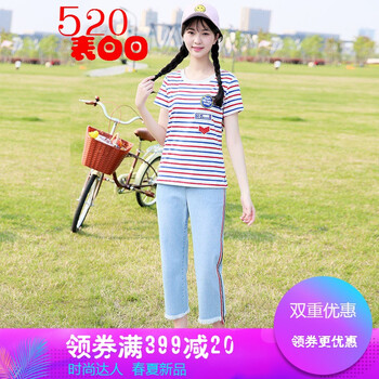條紋連衣裙，微胖妹子的福音！