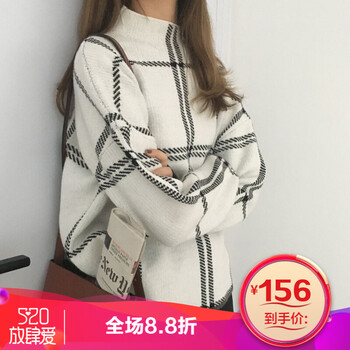 元素,新款,流行,樣式,毛衣,高領(lǐng),趨勢,韓國,格子