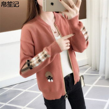 帛笙記 圓領(lǐng) 長(zhǎng)袖 女 短外套 拼接，格子，立體裝飾