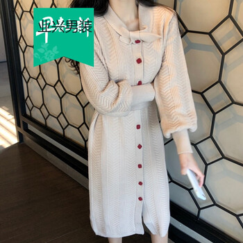 荷葉領(lǐng)復(fù)古連衣裙秋冬