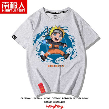 南極人（Nanjiren） 短袖 男士T恤 灰/旋渦鳴人 