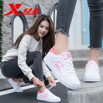 休閑跑鞋白色女