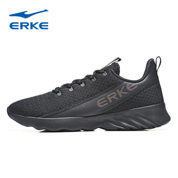 鴻星爾克（ERKE）跑步鞋正黑/粉金 