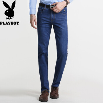 花花公子（PLAYBOY ESTABLISHED 1953） 修身褲 商務(wù)休閑 男士牛仔褲