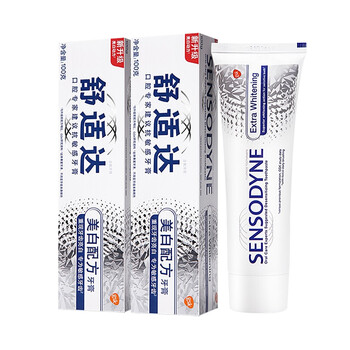 舒適達牙膏美白