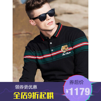 紀(jì)詩哲（GIEVSZHE） 長袖 男士T恤 黑色 