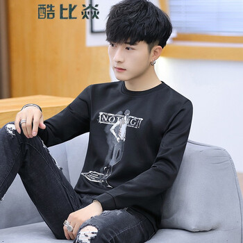 酷比焱 長(cháng)袖 男士T恤 W102黑色 XL，L，XXL，XXXL，M