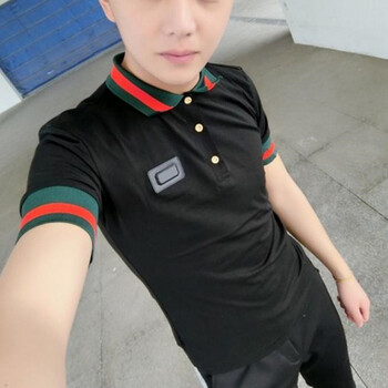 郗德鑫（Xidexin） 短袖 男士T恤 怪獸POLO 黑色 L
