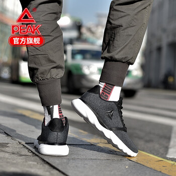 匹克（PEAK）跑步鞋深灰 黑色 