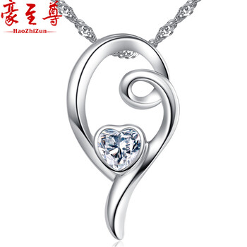 925純銀項鏈女心