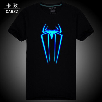 卡致（CARZZ） 短袖 男士T恤 夜光蜘蛛俠 