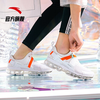 安踏（ANTA）跑步鞋安踏白/熒光熱力紅-1 