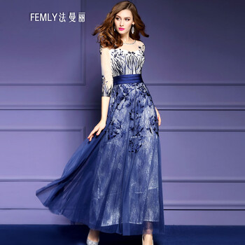 法曼麗（FEMLY） 純色 撞色 連衣裙