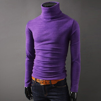 曖昧公子（AMBIGUOUSCHILDE） 長(cháng)袖 男士T恤 紫色 