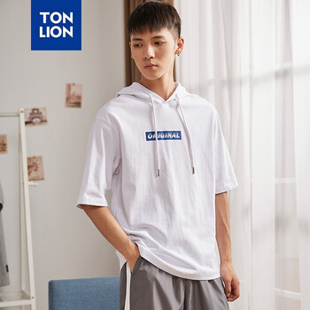 唐獅（TonLion） 五分袖 男士T恤 漂白 