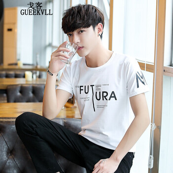 戈客（GUEEKVLL） 短袖 男士T恤 白色 XL，L，XXL，M，XXXL