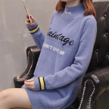 圓領(lǐng)長袖毛衣，打造優(yōu)雅小仙女