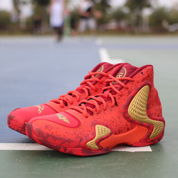 李寧（LI-NING）籃球鞋-2朱砂紅深漿紅金 43