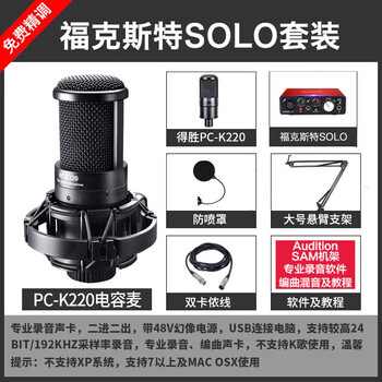 得勝（TAKSTAR）  懸掛式 麥克風(fēng) K220+?？怂固豐OLO 2錄音專(zhuān)用套裝